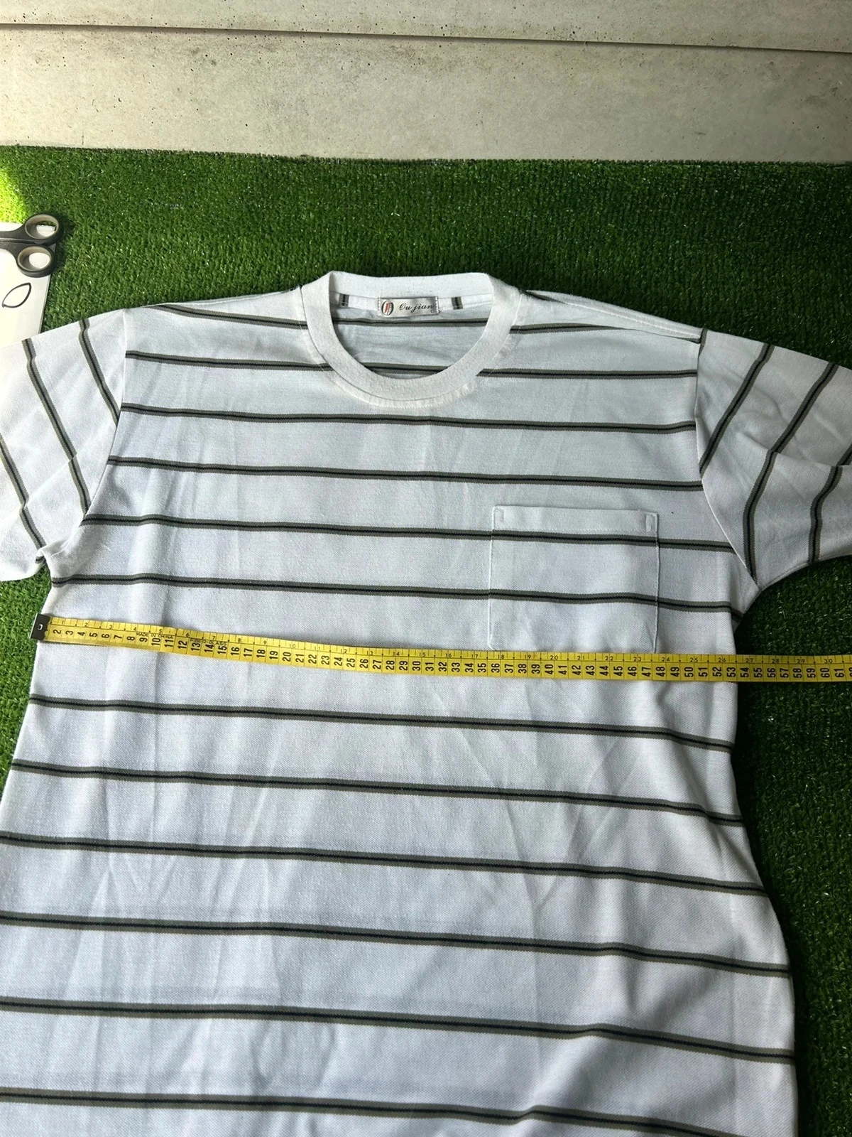 Camiseta vintage a rayas blancas talla L – photo 8